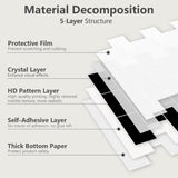 48 Pcs Black Design Glossy Peel And Stick Wall Tile, Transfer Self Adhesive Waterproof And Easy To 68751613