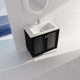 32Inch Freestanding Bathroom Vanity Plywood With Ceramic Sink, Soft Closing Door W999139424