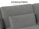 Dark Gray Chenille Deep Seat Single Sofa Chair with Brushed Stainless Steel Cup Holder and 41805235