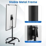 Magnetic Whiteboard,Height-Adjustable Mobile Whiteboard with Round Stand Paper Clips 84331171