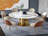 Dining Chairs Set of 2, Modern PU Leather Dining Gold Metal Legs for Living Kitchen Dining Room W2699P216823