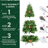 PE/PVC Mixed Automatic Christmas Tree With Lights Xmas Decoration Light Up Holiday Season 15678338