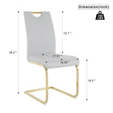 Modern Dining Chairs with Faux Leather Padded Seat Dining Living Room Chairs Upholstered Chair with W210127293