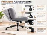 Criss Cross Leg Gaming Office Chair, Height Adjustable & Rocking Function, 360&deg Swivel, Dual Use 75017806