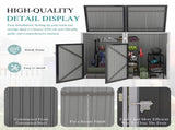 Garbage Bin Shed Stores 2 Trash Cans Metal Outdoor Bin Shed for Garbage Storage,54 cubic feet of W1598P357714
