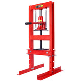 Hydraulic 6 Ton H-Frame Garage Floor Adjustable Shop Press with Plates, 6T,red 84786959