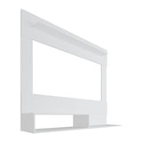 FM FURNITURE Irmo Wall-Mounted Entertainment Center with Shelves. White B128P283290