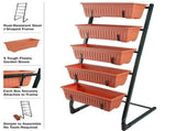 5 Tier Vertical Planter Raised Garden Beds, Terracotta 56464906