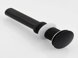Brass Pop Up Sink Drainer without Overflow Bathroom Drain With Removable Strainer Basket Black 58310015