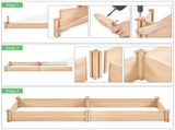 Divisible Planter Box for Home Vegetable Flower, 95 L x 25 W x 11 H, Wood 57509836