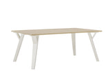 Alwynn Contemporary Rectangular Dining Table, White and Natural Wood T2574P165159