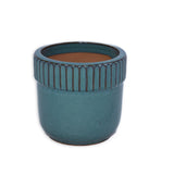 Handmade Glazed Ceramic Planter Set of 3, 15/12/9 Inch Diameter, Ribbed Pattern, for Monstera and W3273P321474