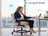 Chenille Criss Cross Office Chair with Air Lumbar Support, Flip-up Adjustable Arms, Built-in 11659105