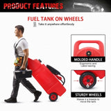 ZNTS 15 Gallon/57 L Gas Caddy With Wheels, Fuel Transfer Tank Gasoline Diesel Can,Fuel Storage Tank For W2089P198295