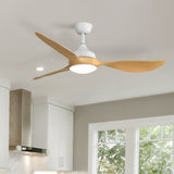 56 Inch Modern Ceiling Fans Dimmable LED Light Quiet DC Reversible Motor for Indoor & Outdoor W934P230465