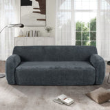 U_Style 81.5" Minimalist Compression Sofa, Curved Design, 3-Seater Casual Sofa for Living Rooms, N711P192002E