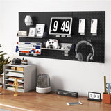 Black Wall-Mounted Pegboard Wall Organizer Kit 4 ft.Metal Toolboard 18086385