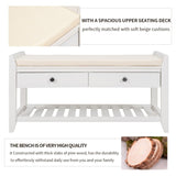 Shoe Rack with Cushioned Seat and Drawers, Multipurpose Entryway Storage Bench 32558699
