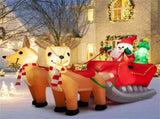 7.2 Feet Christmas Decoration Christmas Inflatable Santa Rides Sled 77611237