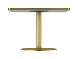31.5"Square Modern Tulip Dining Table, Sintered Stone Tabletop with Luxury Faux Marble Print, W3316P543040