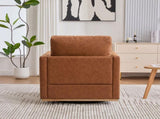 30.7"W Upholstered Square Swivel Accent Chair and Comfy Accent Single Sofa 360 Degree Club W3188P310431