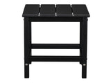 36*36*47cm Single Layer Square HDPE Side Table Black 05086135