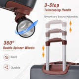 Hardshell Luggage Sets 3 Pieces 20"28" Luggages and Cosmetic Case Spinner Suitcase with TSA Lock N732P171585B