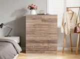 R279-9 Gray Particleboard with Textured Melamine Finish, 66*40*111cm, 42 Drawer Cabinet, Matte Gold 54283956