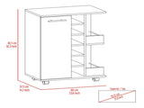 Bartlet 2-Shelf 6-Bottle Bar Cart with Division Dark Walnut B06280456