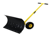 74*47cm Iron Yellow T-Handle Black Blade Adjustable Human-Powered Snow Plow 49055054
