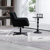 ZNTS Modern Velvet Desk Chair Swirl Office Chair No Wheels Comfy Computer Task Chair Metal Legs W2682P197875