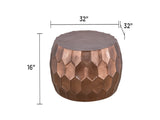 CT101 Modern Contemporary Round Aluminum material 32" Coffee Table, Farmhouse Table with Glossy B009P295928