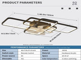41Inches Ceiling Fan with Lights Remote Control Dimmable LED, 6 Gear Wind Speed Fan Light 02346944