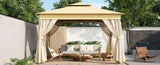 TREXM 10x12 Outdoor Gazebo Tent with Double Roofs, Patio Gazebo with Mosquito Netting, Patio Canopy N715P261155A