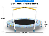 36inch Mini Trampoline for Kids Ages 1-6 Indoor Outdoor Trampoline with Handle Fun for Kids 15591575