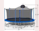 ZNTS 14FT Trampoline for Adults & Kids with Basketball Hoop, Outdoor Trampolines w/Ladder and Safety W285128088