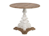 D22.5x27" Antique White Round Side Table, French Country W2078P290098