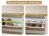 Shoe Storage Cabinet with 4 Flip Drawers, Freestanding Cabinet Organizer with Adjustable Shelf, W282P510222
