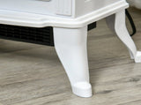 Electric Fireplace Freestanding Fireplace Stove with Realistic Logs 14.75"x9"x17.25" White 26452454
