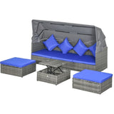 4 Piece Outdoor Rattan Sofa Set 09286610