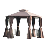 13ft x 13ft Patio Gazebo-Coffee-AS 04707671