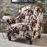 ZNTS Comfy Accent Chair with Tufted Backrest, Bedroom Single Seat Arm Chair with Wooden Legs, Modern Side 59995.00NVLT