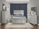 Classic Light Gray Finish Nightstand of 2x Drawers Wooden Bedroom Furniture 1pc B011P355871