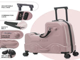 22 Inch Ride-on Suitcase for Kids & Teens, Toddler Travel Luggage with Seat, Spinner Wheels, Safety 16968074