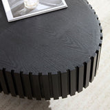 Modern Handcraft Drum Table Length 43.7 inch Ellipse Table for Living Room,Oval Small W2582P251206