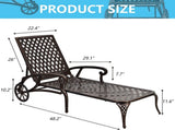 Aluminium Cast lounge chair 1pcs white W640P292968