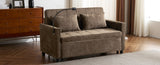 56.9" Loveseat Sofa Pull-out Sofa Bed Sleeper Sofa with a Reversible Backrest Cushion, Side Pockets, N719P208853D