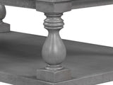 Vintage Coffee Table Featuring Artistic Vase Column Legs and Luxurious Pine Veneer for N711P256967E
