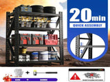 Heavy Duty Metal Adjustable Garage Shelves, 69"H x 47"W Industrial Shelving Unit 4000LBS Capacity W2735P554513