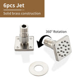 3 Functions 12 Inch Ceiling Mounted Thermostatic Shower System in Brushed Nickel T3609P352714